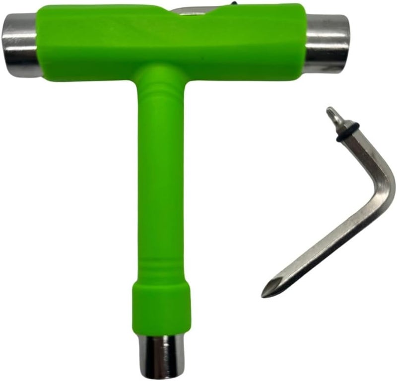 GHOST BOARDS Skate Tool All-In-One - Multi-Function Roller Skate Tool With T-Handle, Allen Key & Screwdriver for Easy Adjustments - Skate Key Fits Any Pocket- Skates Tools You’ll Always Carry - Green - Image 2